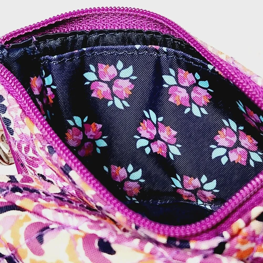 Vera Bradley Dream Tapestry VBJ17 Zip ID Case W/ Lanyard Floral Paisley Embroide - Picture 10 of 16